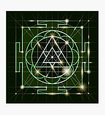 Ganapati Yantra - cosmic conductor of energy. Yantra Sree Ganesha. Sacred Geometry Photographic Print
