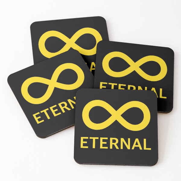 Item preview, Gold Yellow Eternal Infinity on Black Background designed and sold by shahramroj.