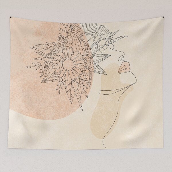 Item preview, Female Floral Line designed and sold by SurfolioPrints.