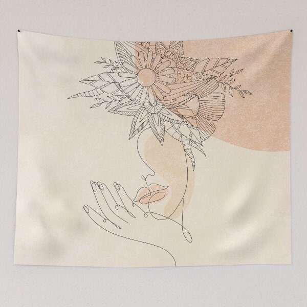 Item preview, Female Floral Line designed and sold by SurfolioPrints.