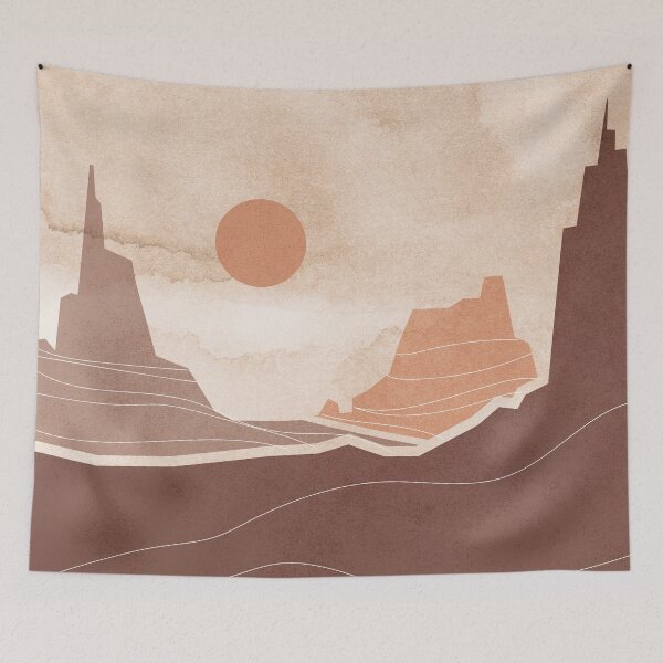 Item preview, Boho Sunset Mountain designed and sold by SurfolioPrints.