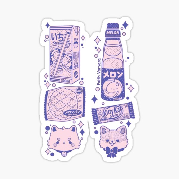 Chinese Food Anime Design Sticker