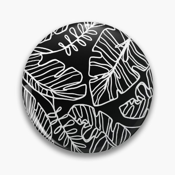 Item preview, Contour Line Leaves in Black designed and sold by latheandquill.