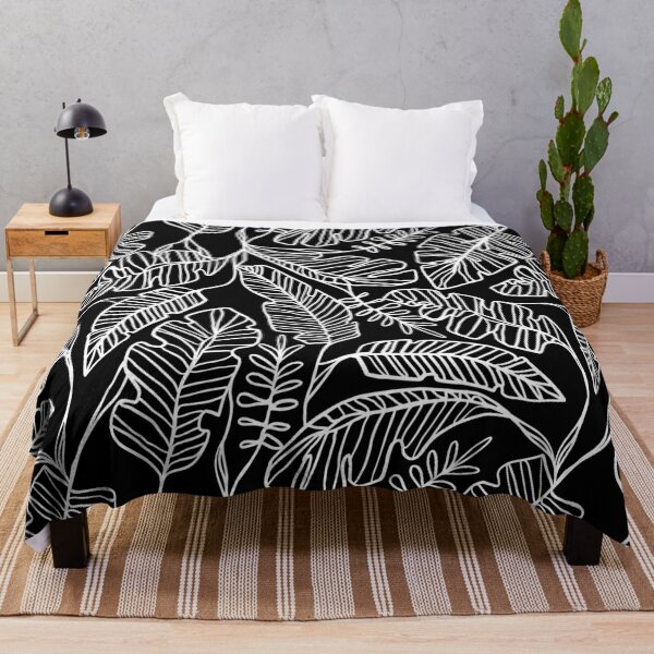 Item preview, Contour Line Leaves in Black designed and sold by latheandquill.
