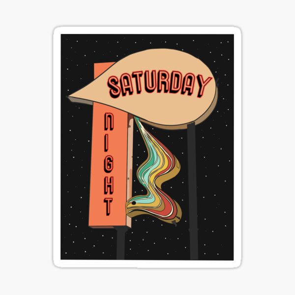 "saturday night chinatown bleachers" Sticker for Sale by itsrubii