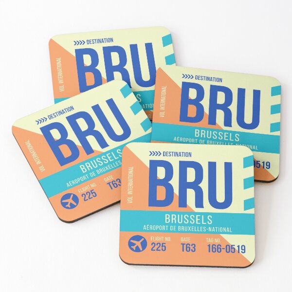 Item preview, Brussels Airport Stylish Luggage Tag (BRU) designed and sold by SLAG-Creative.
