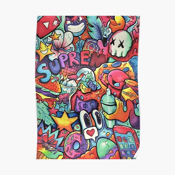 SUPREME // Copic Marker Doodle Poster