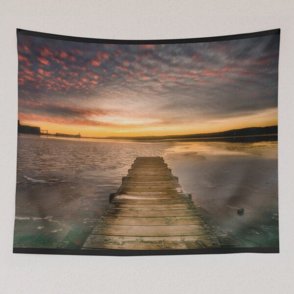 Item preview, Dock on the Bay, During Sunset, Lake Superior Harbor, Duluth, Minnesota designed and sold by Amy Louhela.