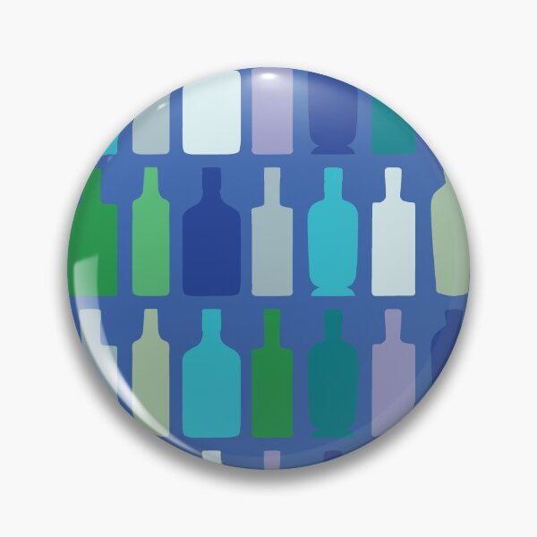 Item preview, Gin bottle line up blue designed and sold by risspowell.
