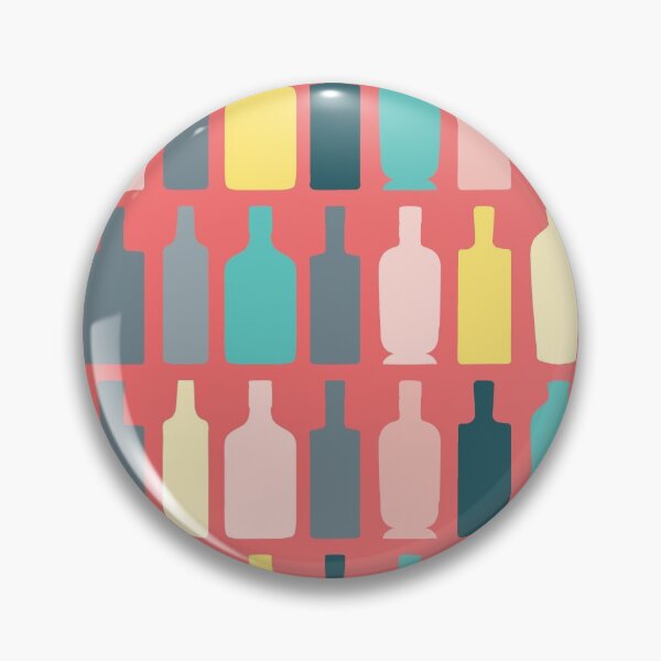 Item preview, Gin bottle line up red designed and sold by risspowell.