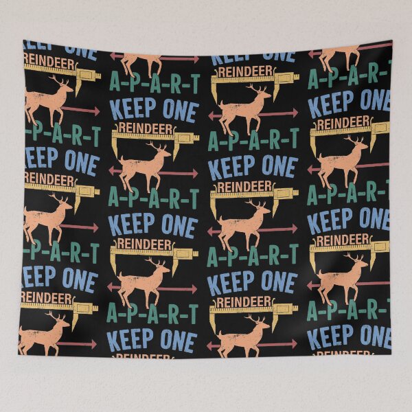 Item preview, Keep One Reindeer Apart Christmas Quarantine designed and sold by GravitiTees.