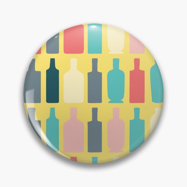 Item preview, Gin bottle line up yellow designed and sold by risspowell.