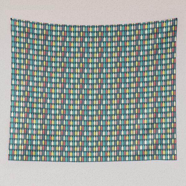 Item preview, Gin bottle line up teal designed and sold by risspowell.
