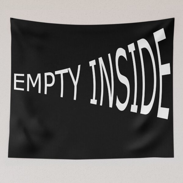 Item preview, Empty Inside Warped Graphic White designed and sold by everything4eva.