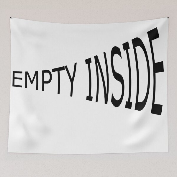 Item preview, Empty Inside Warped Graphic Black designed and sold by everything4eva.