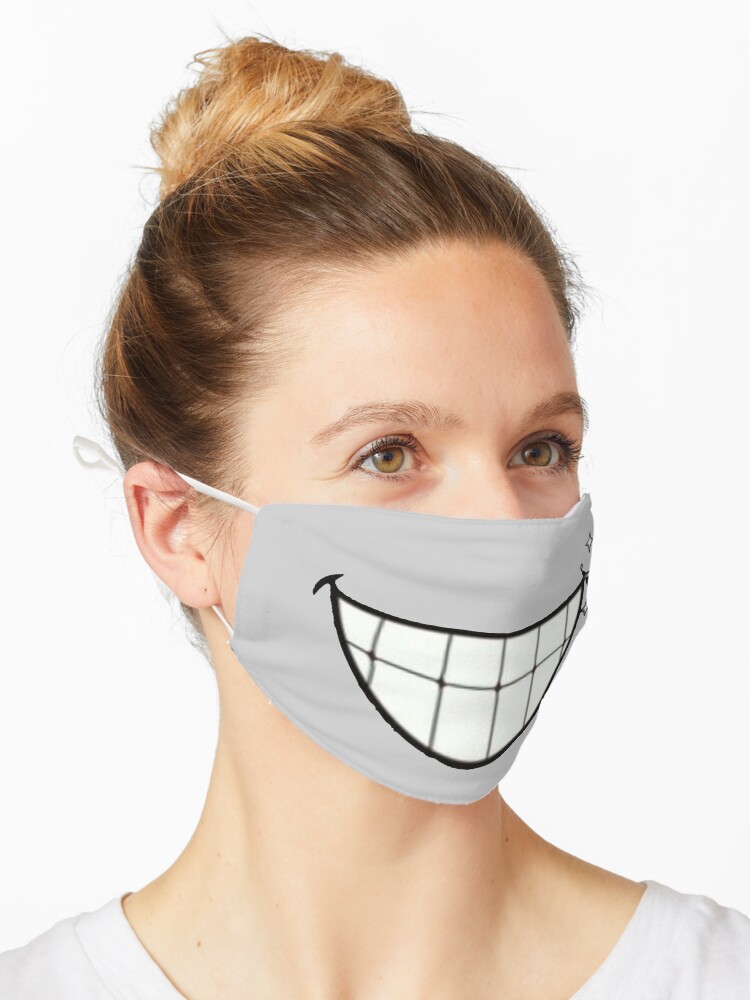 Roblox Shining Teeth Decal Face Mask 1 Mask By Itsdbg Redbubble - women face decal roblox