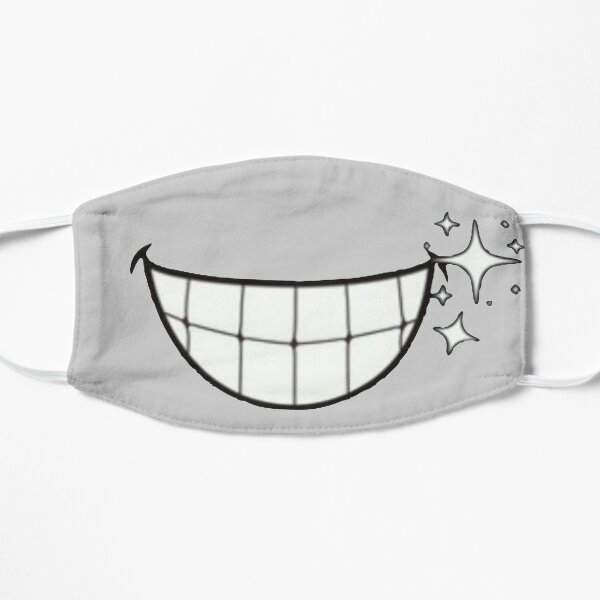 Roblox Shining Teeth Decal Face Mask 1 Mask By Itsdbg Redbubble - sharp teeth mask roblox