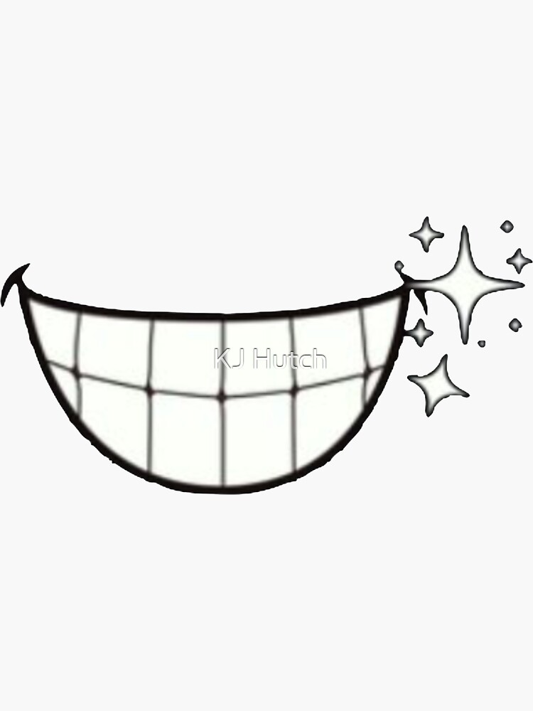 Roblox Shining Teeth Decal Face Mask 1 Sticker For Sale By Itsdbg