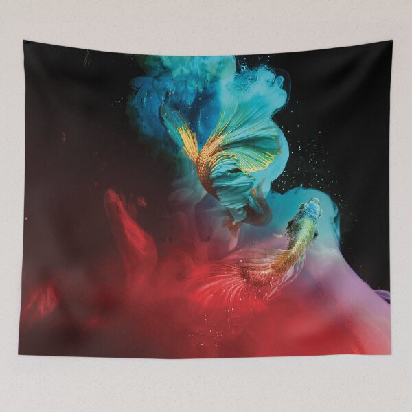 Item preview, Betta Fish Movement designed and sold by SurfolioPrints.