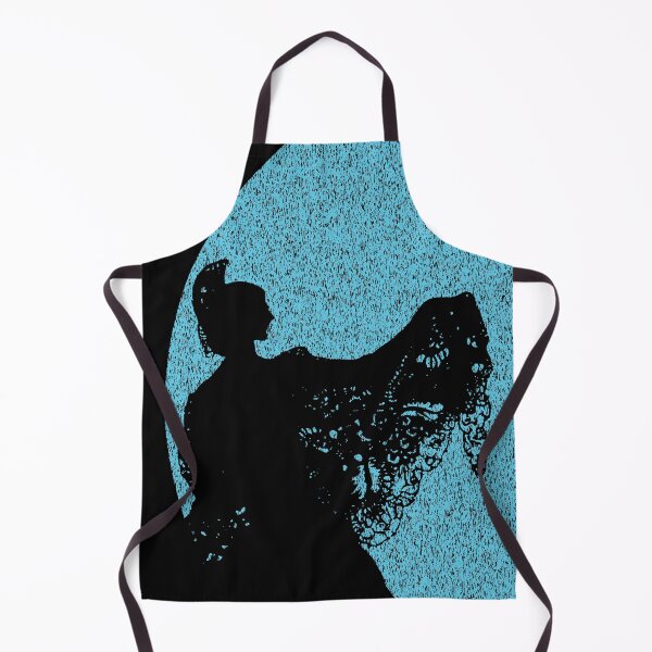 Item preview, Spanish Maja Silhouette On A distressed Light Blue Moon Background designed and sold by pelagio.