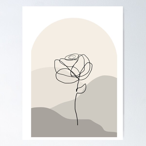 Item preview, Rose outline boho design  designed and sold by Wennixoxo.