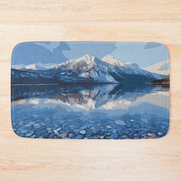 Glacier National Park Lake MacDonald Bath Mat
