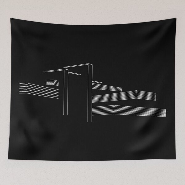 Item preview, Falling Water minimalistic line art designed and sold by TinyTreeHugger.