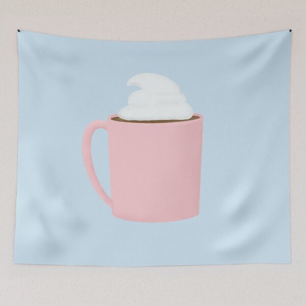 Item preview, Pink Mug and Blue Background designed and sold by Homebody Hobbyist.