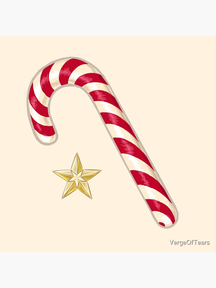 Scattered Candy Canes And Gold Stars Poster For Sale By Vergeoftears