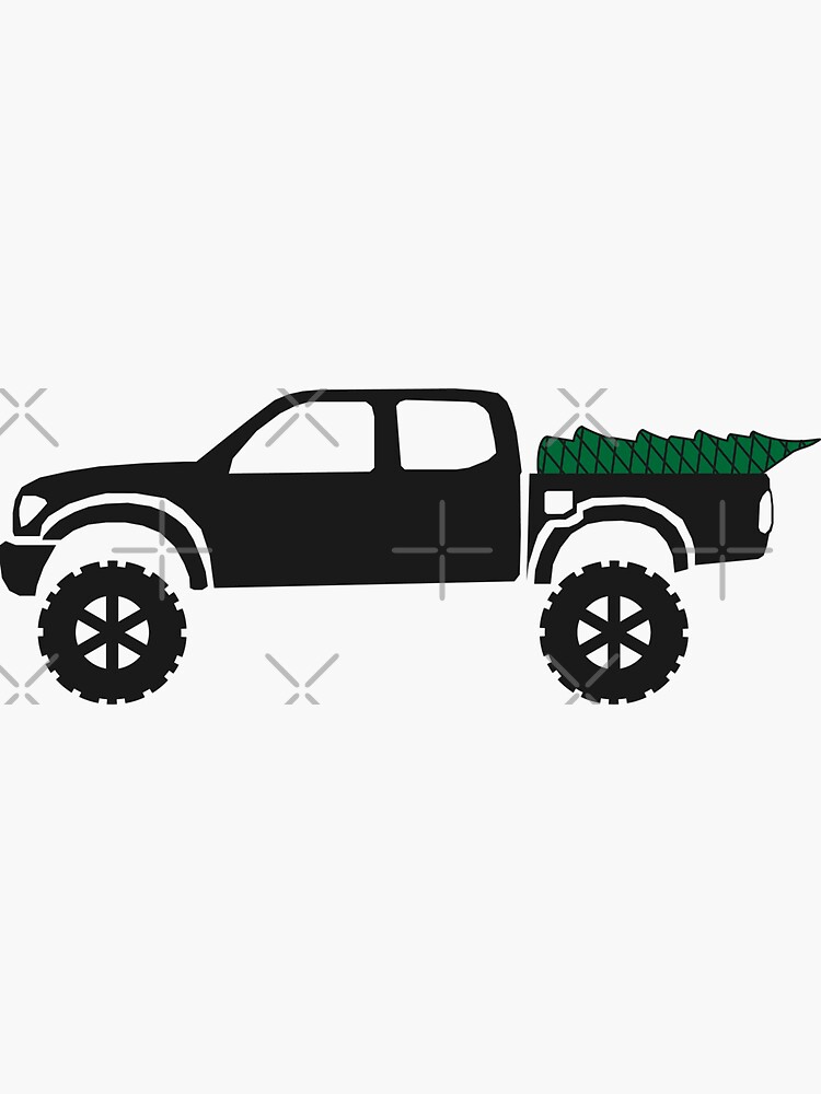"1st Gen Toyota with Christmas Tree" Sticker for Sale by