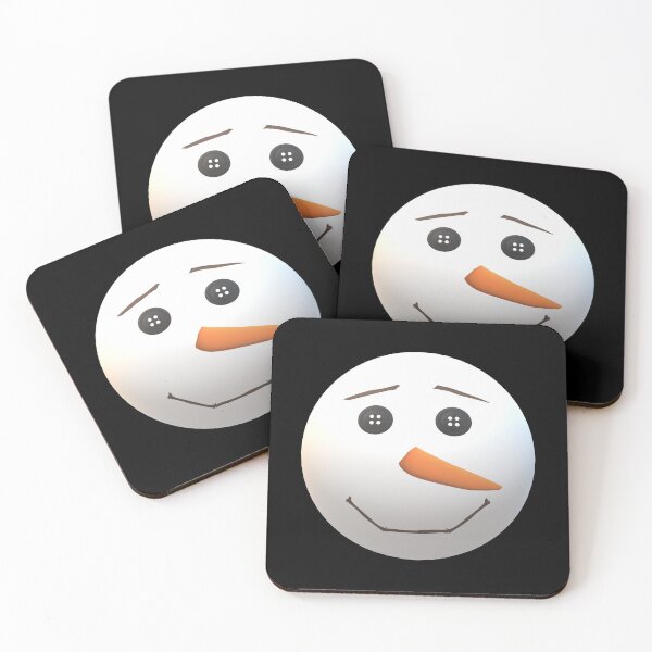 Item preview, Happy Snowman Face (Black Background) designed and sold by ArtByLM.