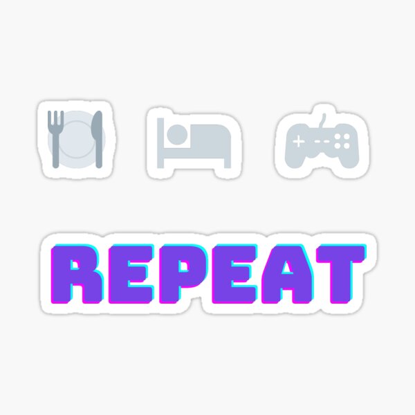 Item preview, Eat Sleep Game Repeat designed and sold by eggy-veggy.