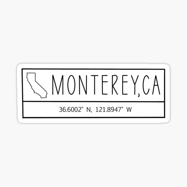 Item preview, Monterey California Coordinates designed and sold by Emily Designs.