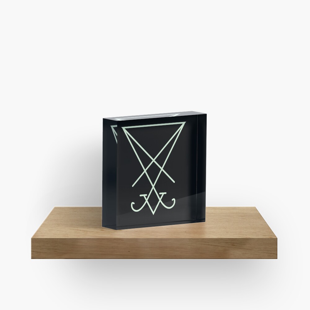 "Phasmophobia ghost writing spooky symbol" Acrylic Block by