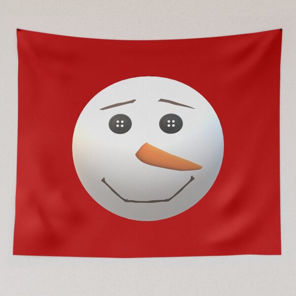 Item preview, Happy Snowman Face (Red Background) designed and sold by ArtByLM.