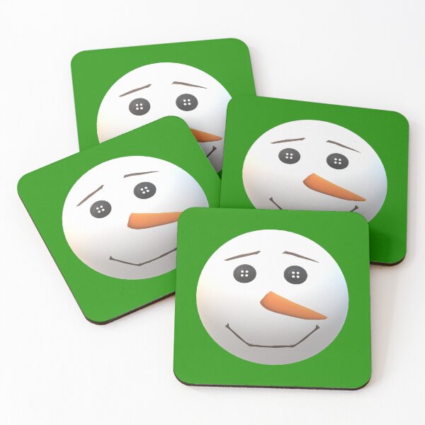 Item preview, Happy Snowman Face (Green Background) designed and sold by ArtByLM.