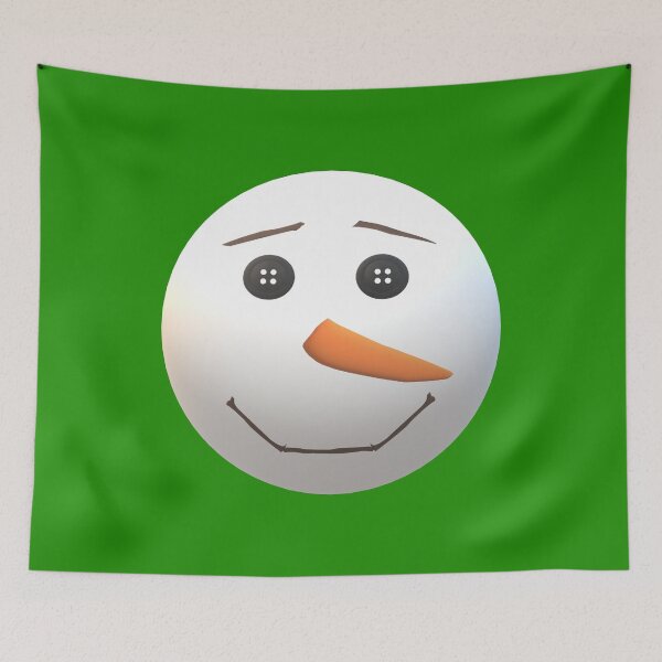 Item preview, Happy Snowman Face (Green Background) designed and sold by ArtByLM.