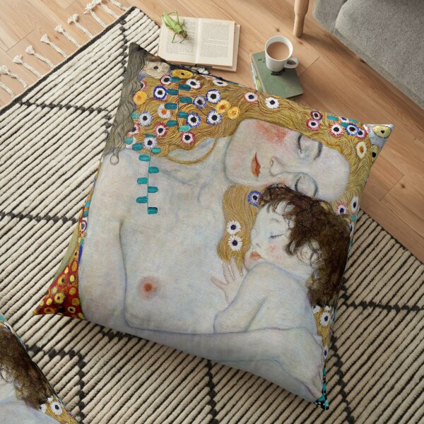 Gustav klimt | "Le tre età" - "Mère et enfant" Coussin de sol