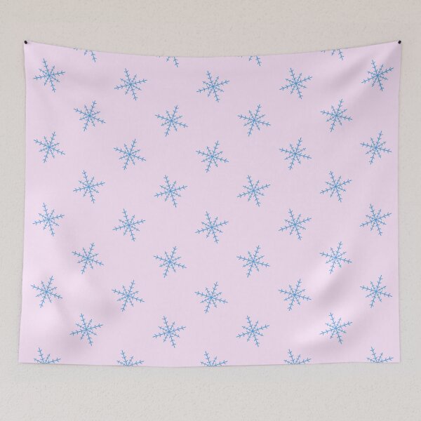 Item preview, Winter Snowflakes Vector Pattern - Pastel Pink and Baby Blue designed and sold by annedesignco.