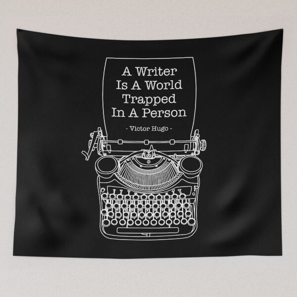 Item preview, A Writer Is A World Trapped In A Person Author Typewriter Quote designed and sold by GrandeDuc.