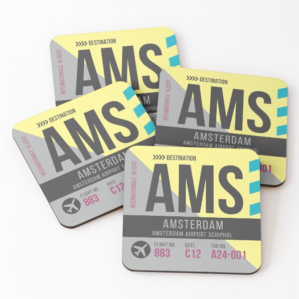 Item preview, Amsterdam Airport Schiphol Stylish Luggage Tag (AMS) designed and sold by SLAG-Creative.