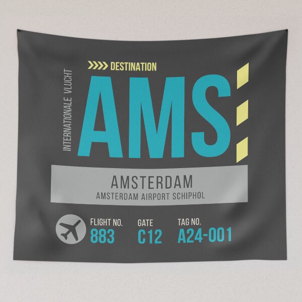 Item preview, Amsterdam Airport Schiphol Stylish Luggage Tag (AMS) designed and sold by SLAG-Creative.