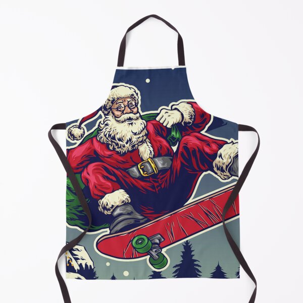 Aperçu de l'œuvre Noël Skateboarding Santa créée et vendue par Rakuten Mallor.