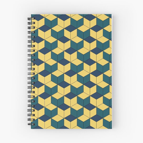 Item preview, Navy Blue and Yellow Kikko Traditional Japanese Pattern designed and sold by Heedee Design.