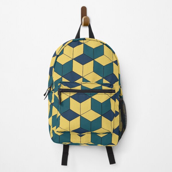 Item preview, Navy Blue and Yellow Kikko Traditional Japanese Pattern designed and sold by Heedee Design.
