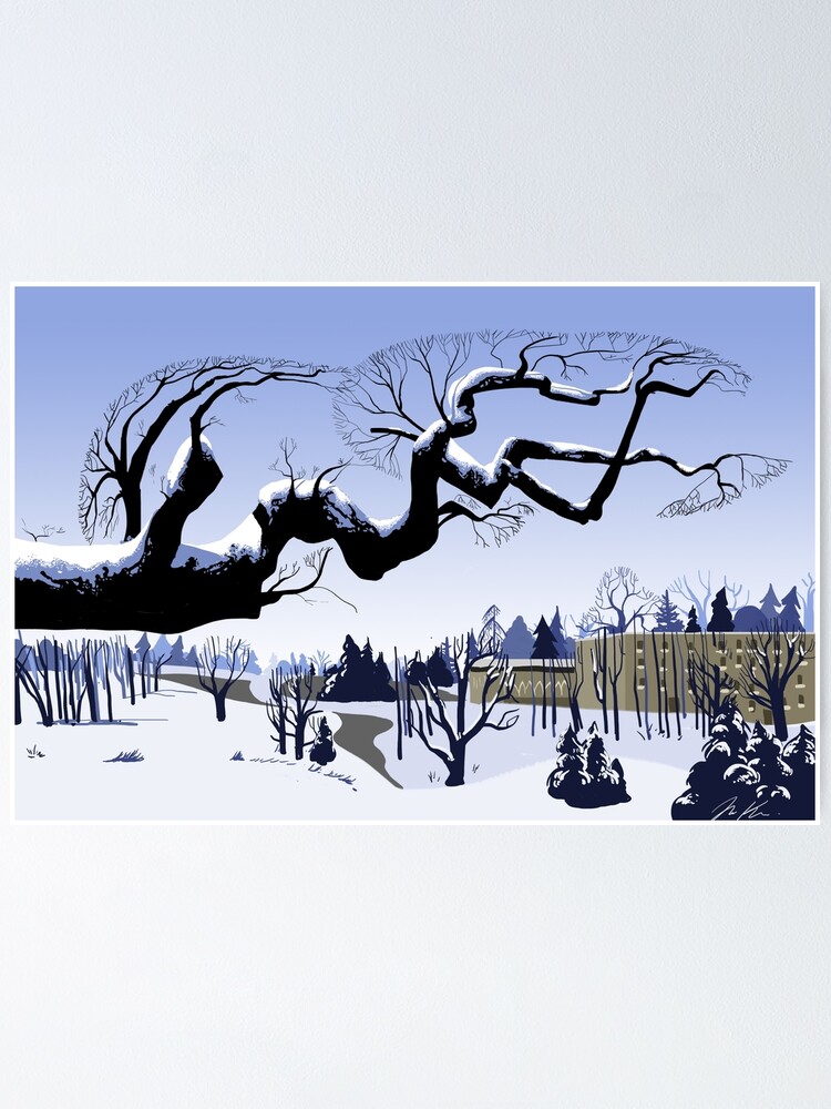 "Carleton College Winter Walk to Goodhue " Poster by jadekandel Redbubble