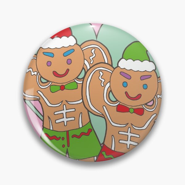 Item preview, Gingerbread Gay Lover- Couple of the Year | Pink Background | Curious Eyeball designed and sold by CuriousEyeball.