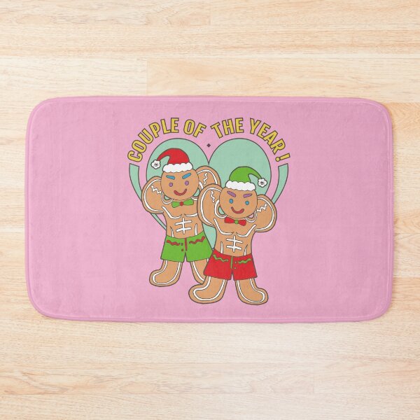Item preview, Gingerbread Gay Lover- Couple of the Year | Pink Background | Curious Eyeball designed and sold by CuriousEyeball.