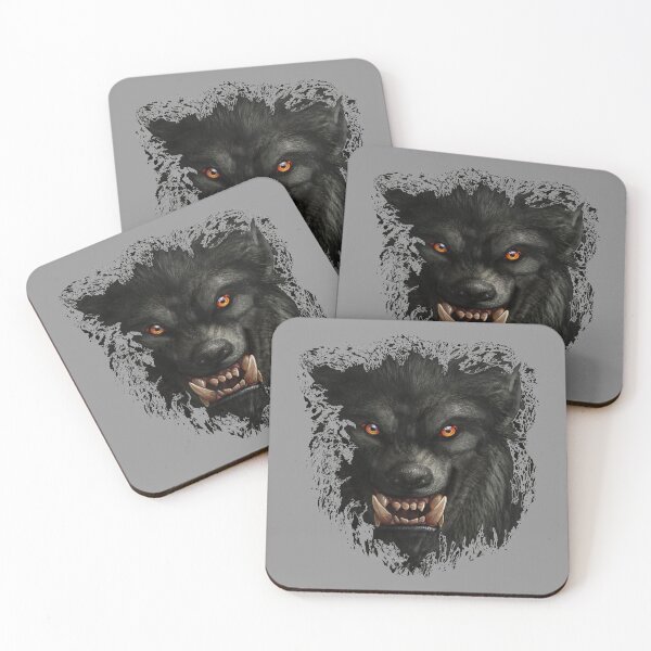 Item preview, ¿Hombre lobo salvaje negro distorsionado o simplemente un lobo? designed and sold by Oaks Creations.