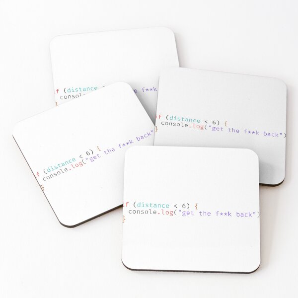 Item preview, Programmer Social Distancing - JavaScript Humor  designed and sold by J Bigglesworth.